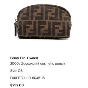 Fendi Zucca-print small cosmetic pouch